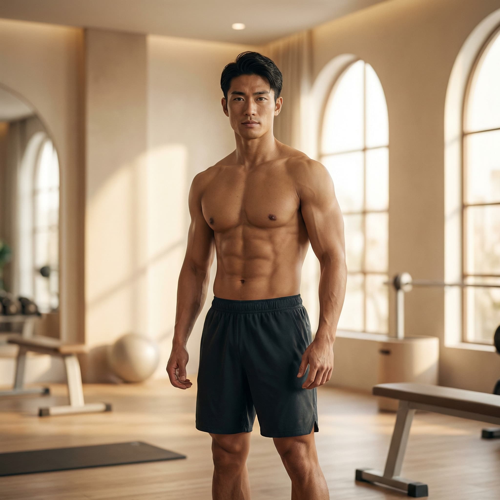 引き締まった男性の筋肉